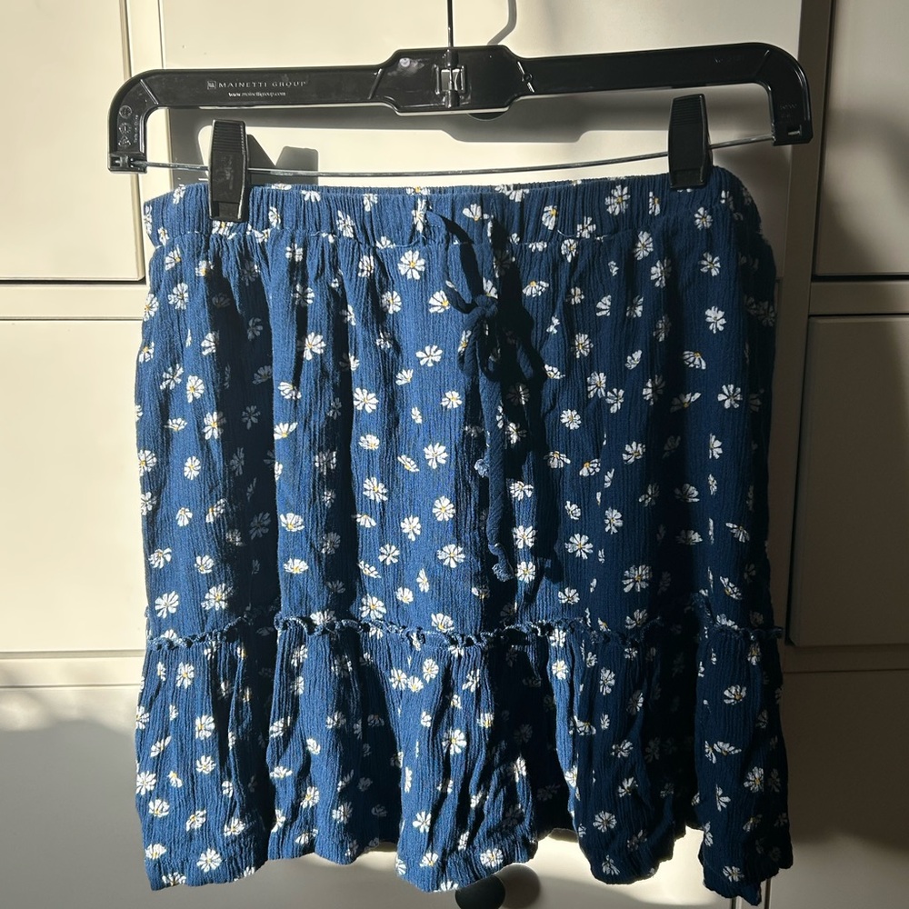 Cotton On Navy Floral A-Line Skirt